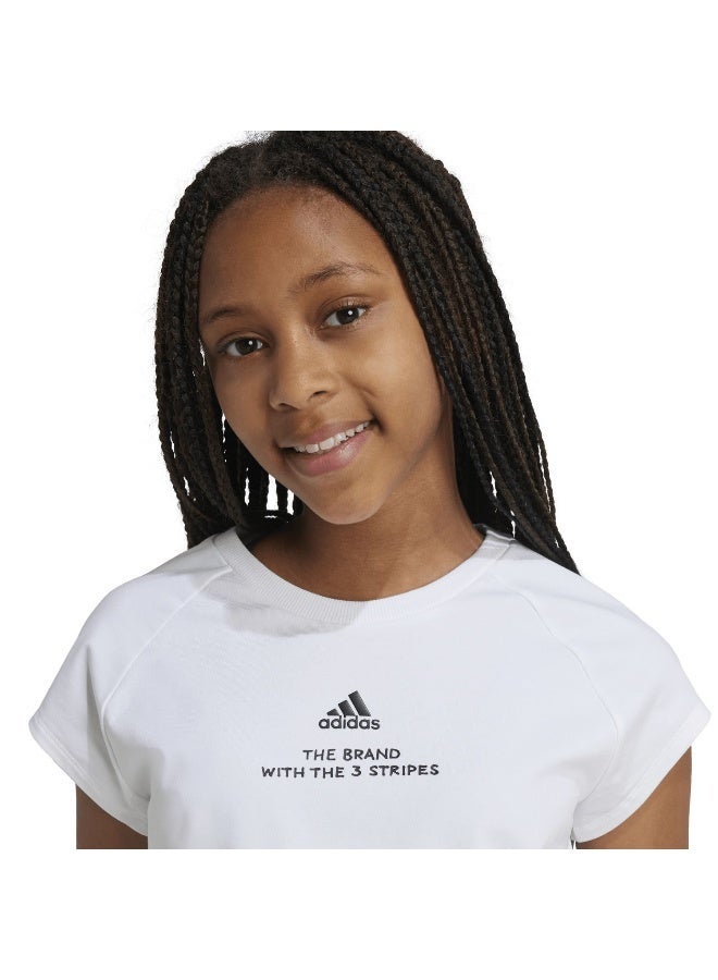 Adidas Jg Jam T White Training T-Shirts 7-8Y - Image 1